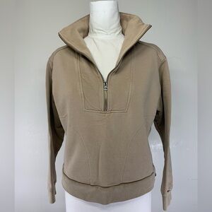 Everlane Half-Zip Pullover Sweatshirt Sand Beige - Size M
